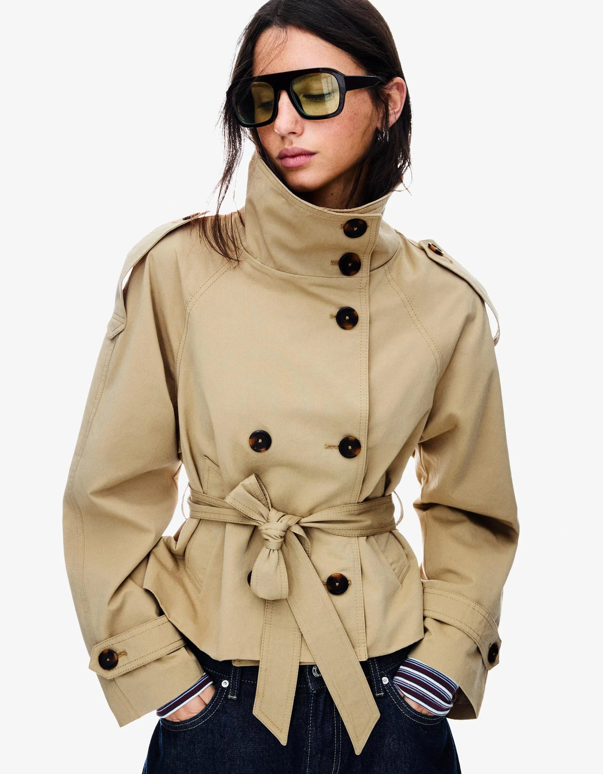 Viral Short trench jacket
